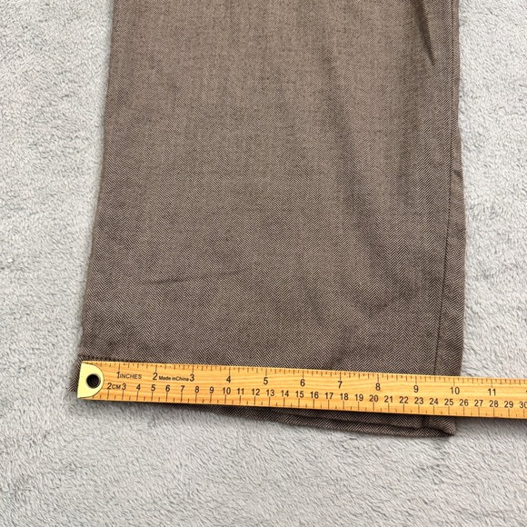 J Jill Petite Capris Pants Women 16P Brown Herringbone Cargo Elastic Waist - Picture 7 of 9